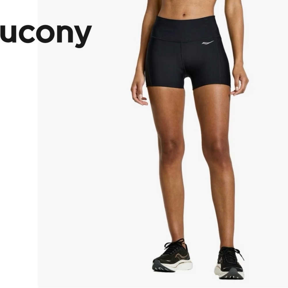 Saucony Black Athletic Shorts- Running, Training, Gym (US 4)
